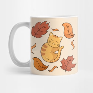 Sleeping orange cat Mug